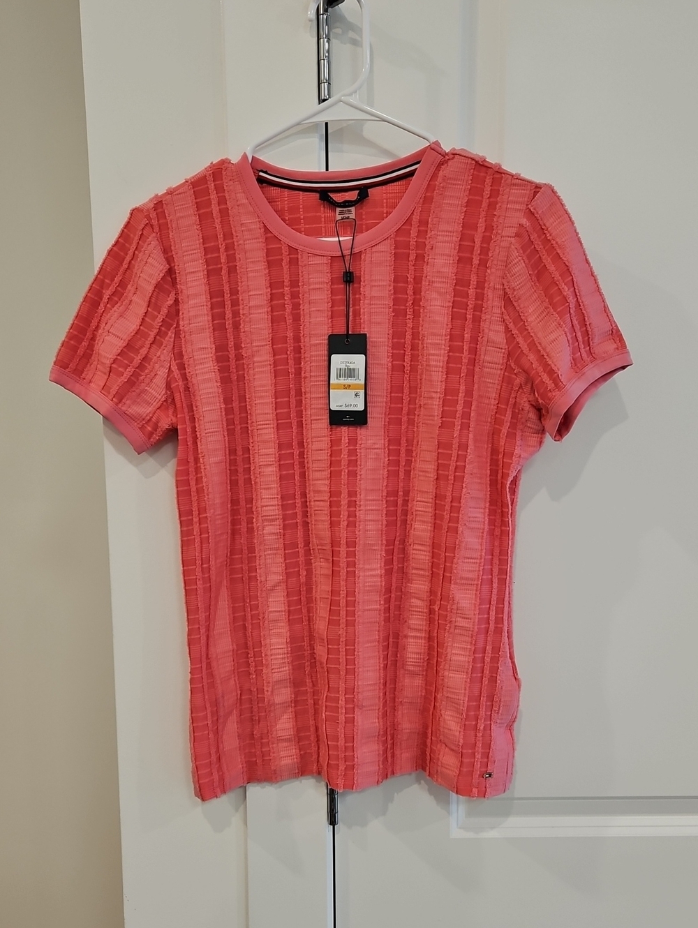Women's Textured Short-Sleeve Top - Pink